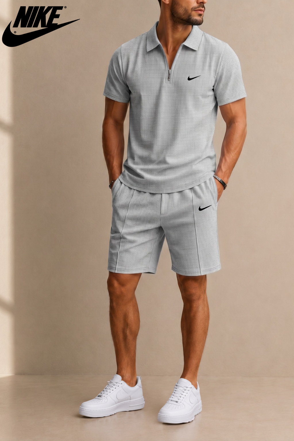 NK™ Textured Performance Polo Set By QERIOO™