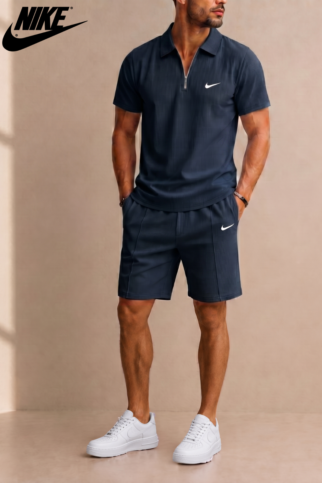 NK™ Textured Performance Polo Set By QERIOO™
